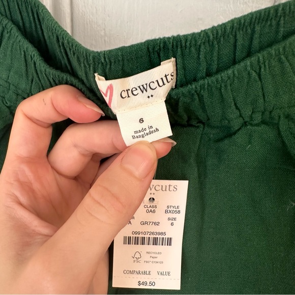 NWT J. Crew Crewcuts Green Ruffle Shorts - Picture 3 of 5
